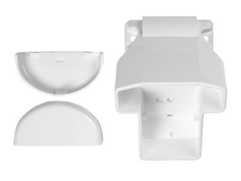 Wolf Railing - Traditional Stair Multi Angle Bracket Kit PVC Railing Wolf White White Stair Traditional Multi Angle Bracket 4pc 