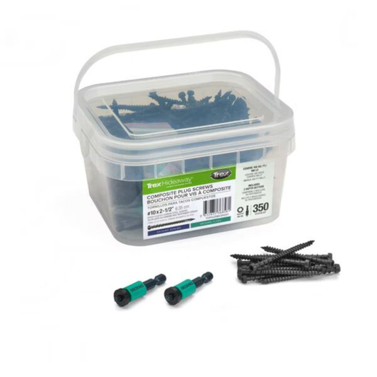 TREX Decking Plug System Screws: Black, Epoxy, 2-1/2"