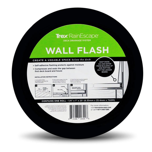 TREX RainEscape: Wall Flash Tape, 1" x 25' Roll