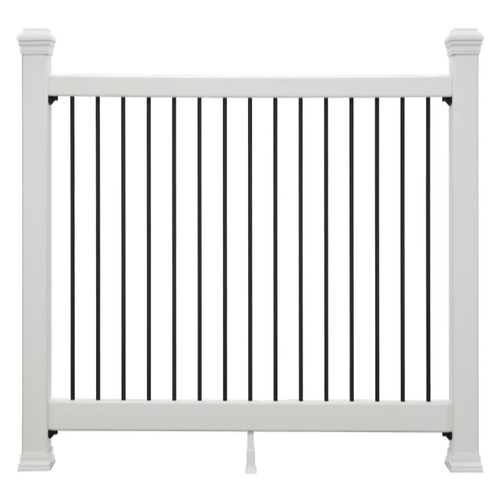 TREX Select Composite Classic Rail and Black Round Baluster Kit