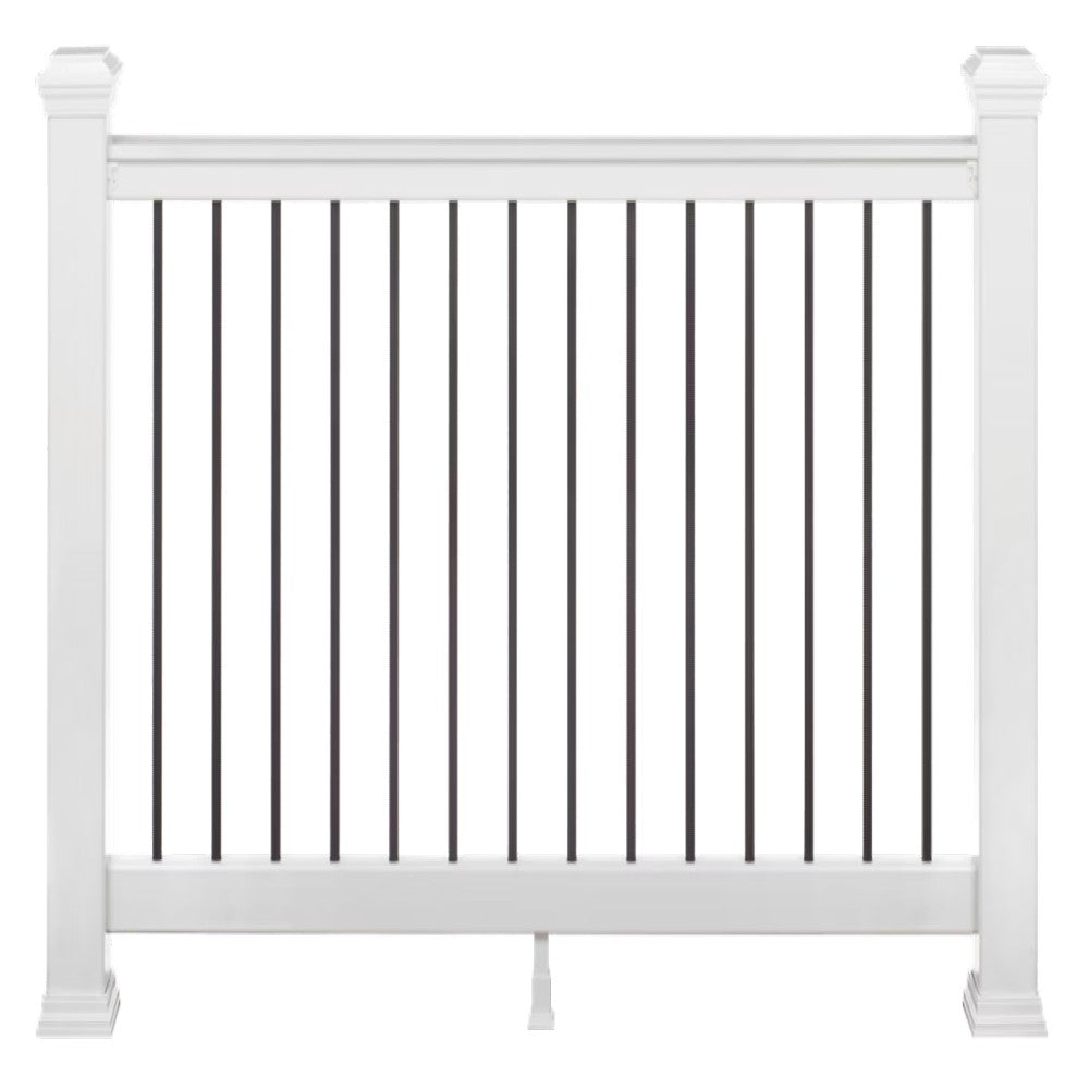 TREX Select Composite T-Rail and Black Round Baluster Kit