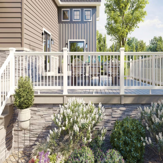 TREX Select Composite T-Rail and White Square Baluster Kit