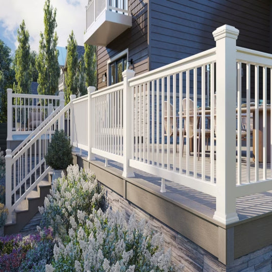 TREX Select Composite T-Rail and White Square Baluster Kit