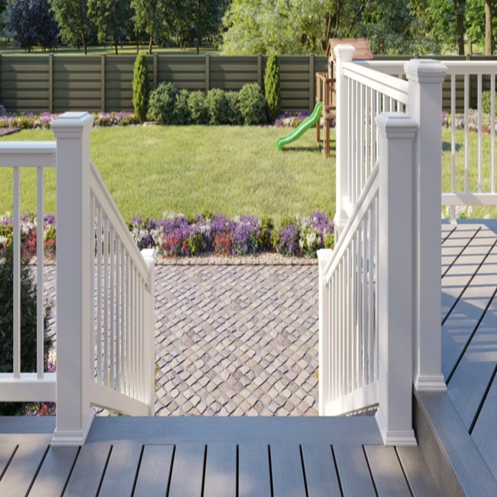 TREX Select Composite T-Rail and White Square Baluster Kit