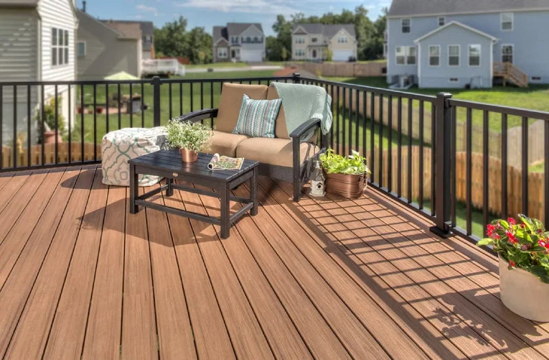 trex deck with patio furniture