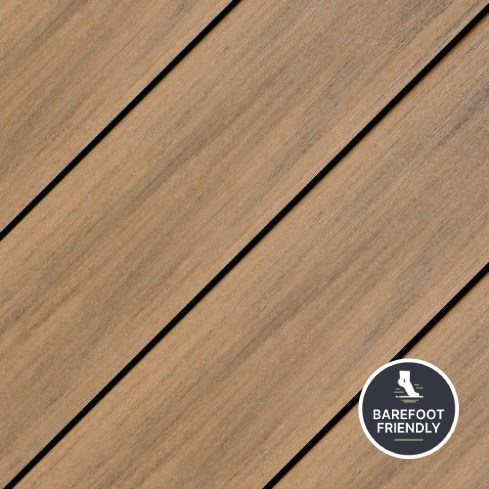 Wolf Serenity® Tropical Collection Deck Board Decking Wolf Home Products 12 ft Amberwood Solid Edge