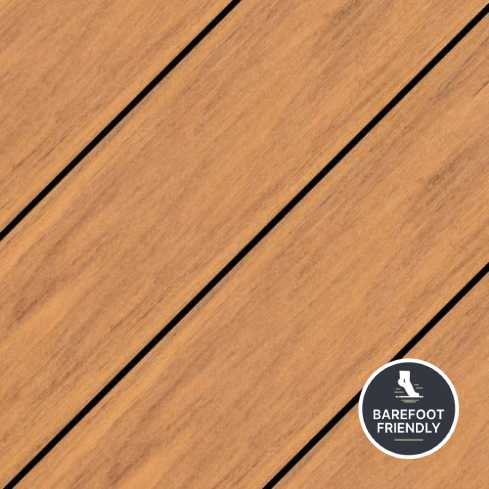 Wolf Serenity® Tropical Collection Deck Board Decking Wolf Home Products 12 ft Teakwood Solid Edge