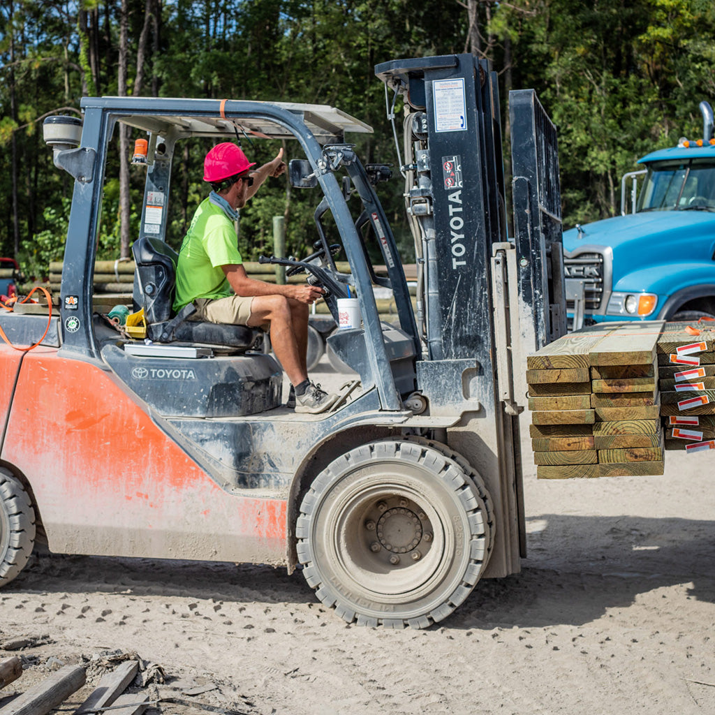 contractors loading decking order