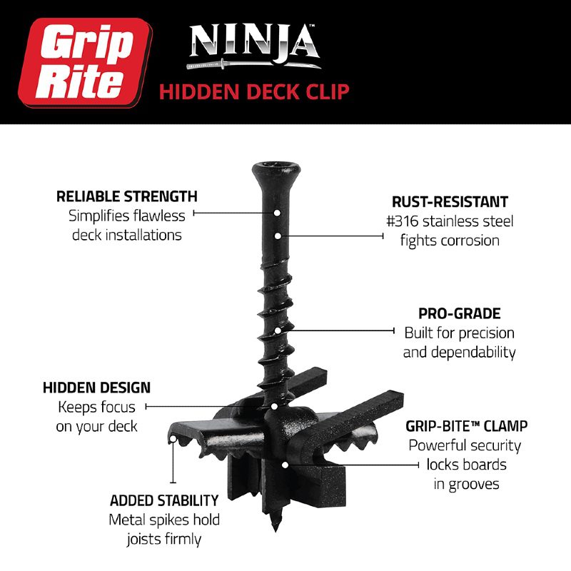 Ninja Hidden Deck Clip by Grip Rite