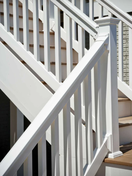 Wolf Railing - Traditional Stair Rail with Square Balusters - Double Aluminum