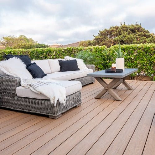 TimberTech Reserve Collection Composite Decking Board by AZEK Antique Leather Sample